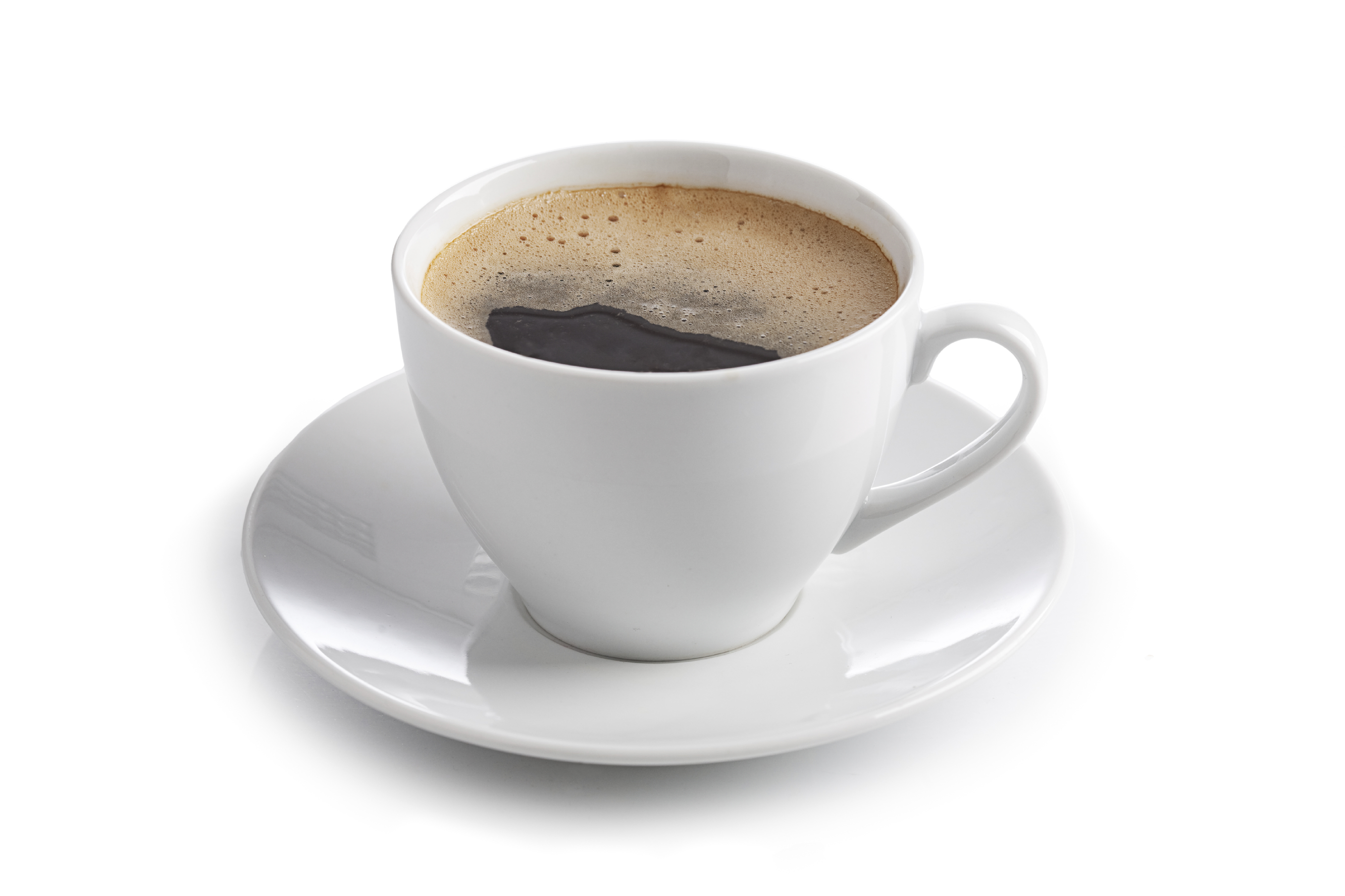 cup of coffee on white background